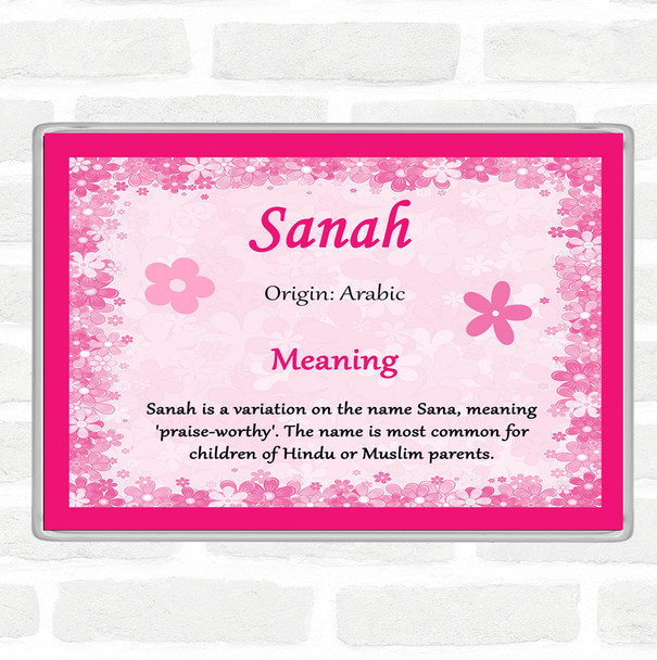 Sanah Name Meaning Magnet Pink