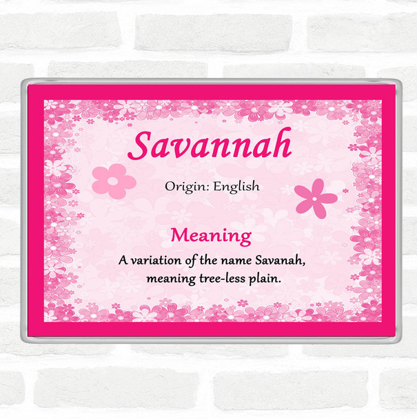 Savannah Name Meaning Magnet Pink