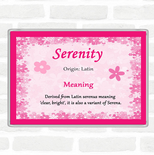 Serenity Name Meaning Magnet Pink