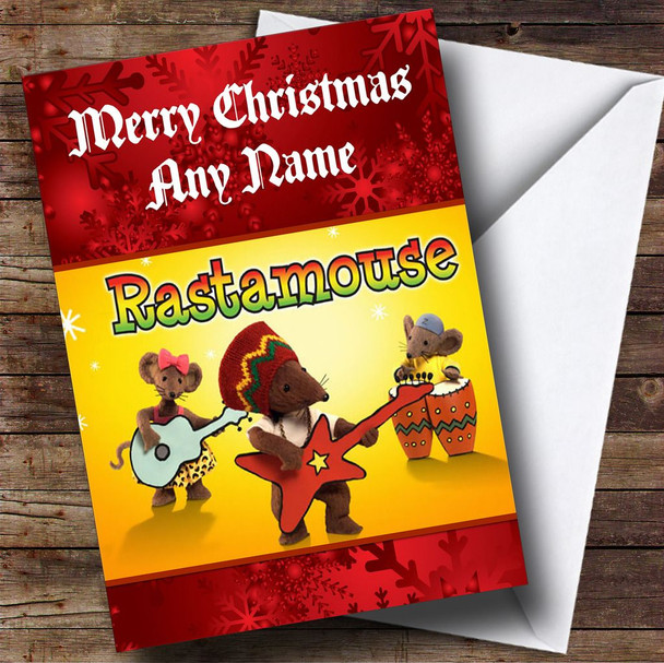 Rastamouse Red Customised Christmas Card