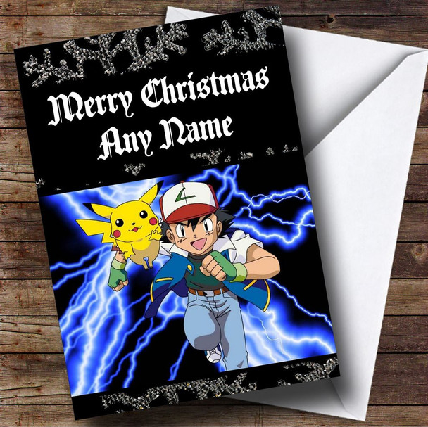 Pokemon Black Customised Christmas Card