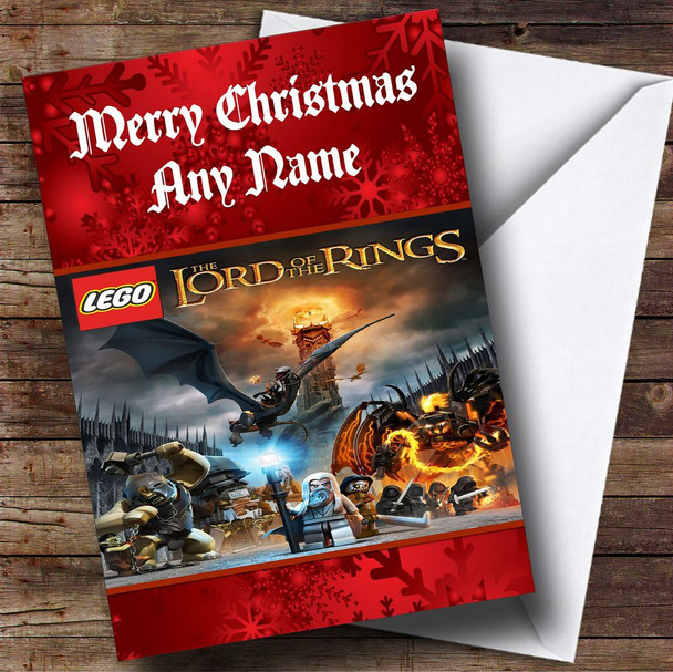 Lego Lord Of The Rings Customised Christmas Card