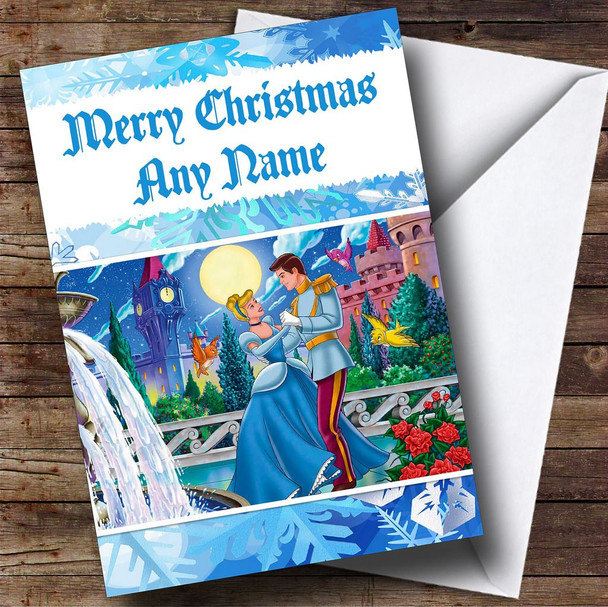 Cinderella Blue Customised Christmas Card