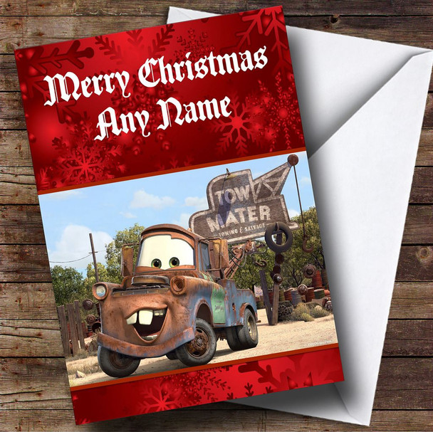 Cars Mater Customised Christmas Card