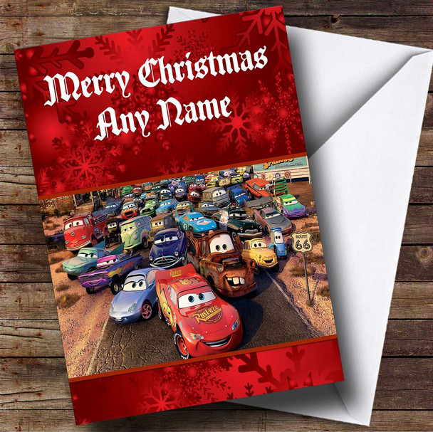 Red Cars Customised Christmas Card