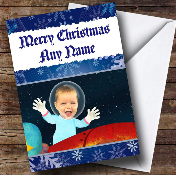 Baby Jake Blue Customised Christmas Card