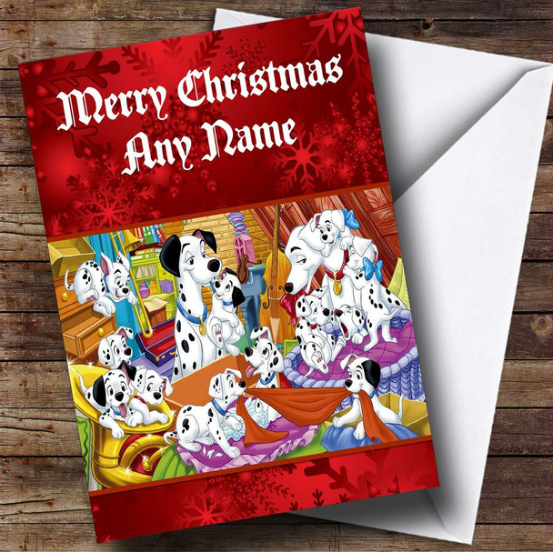 Dalmatians Customised Christmas Card