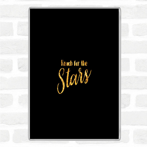 Black Gold Stars Quote Magnet
