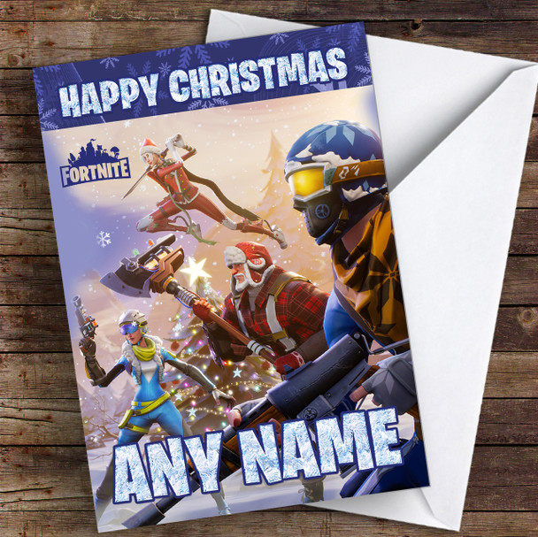 Fortnite Game Survive Winter Customised Children's Christmas Card