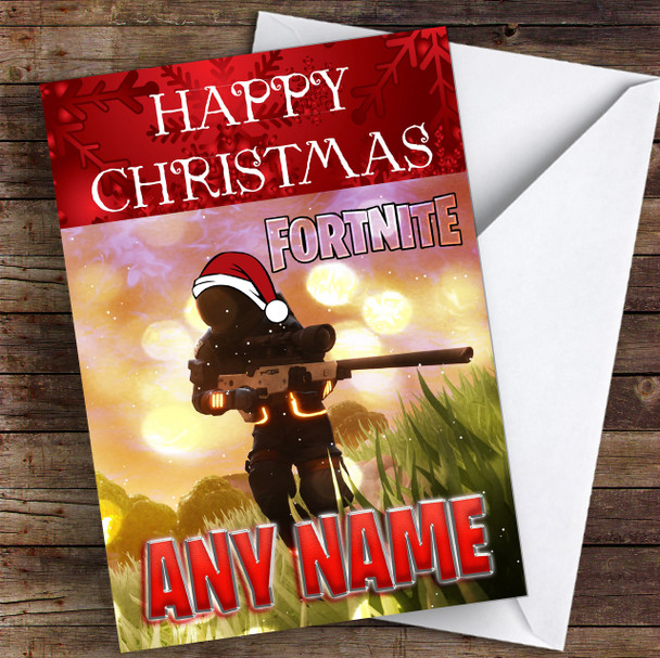 Fortnite Dark Voyager Customised Children's Christmas Card