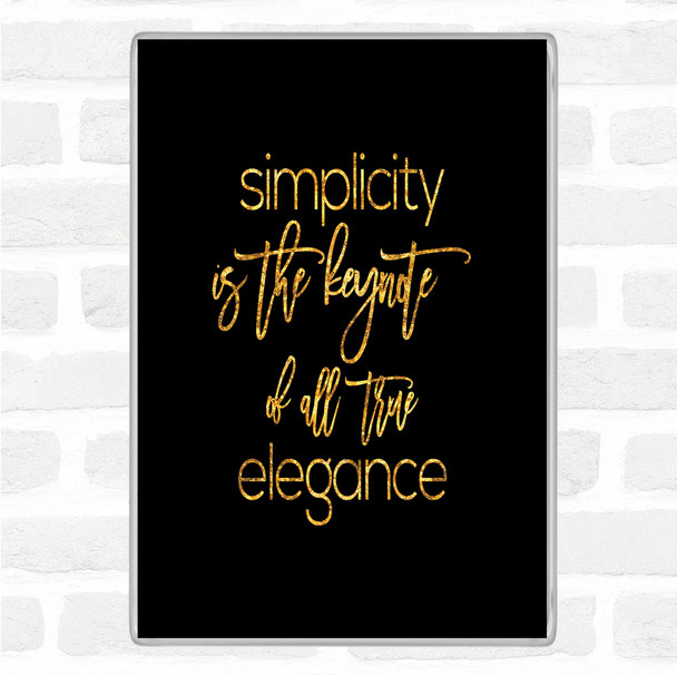 Black Gold Elegance Quote Magnet