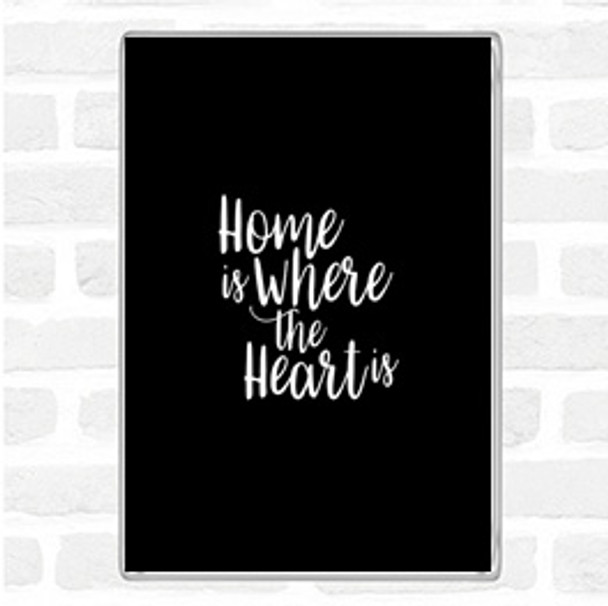 Black White Home Is Quote Magnet