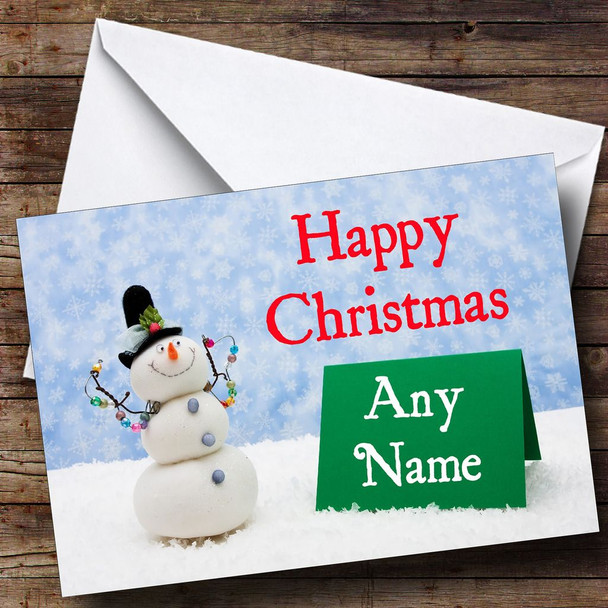 Snowman's Note Christmas Card Customised