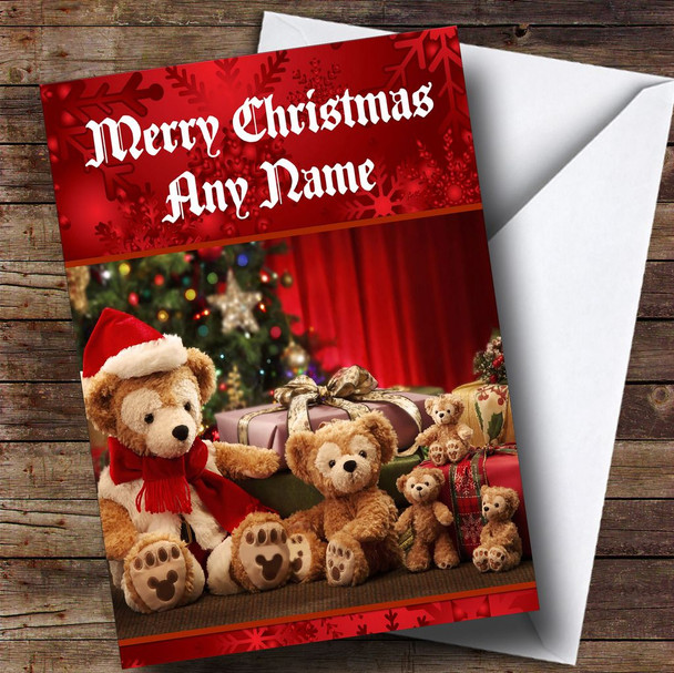 Adorable Christmas Teddy Bears Customised Christmas Card