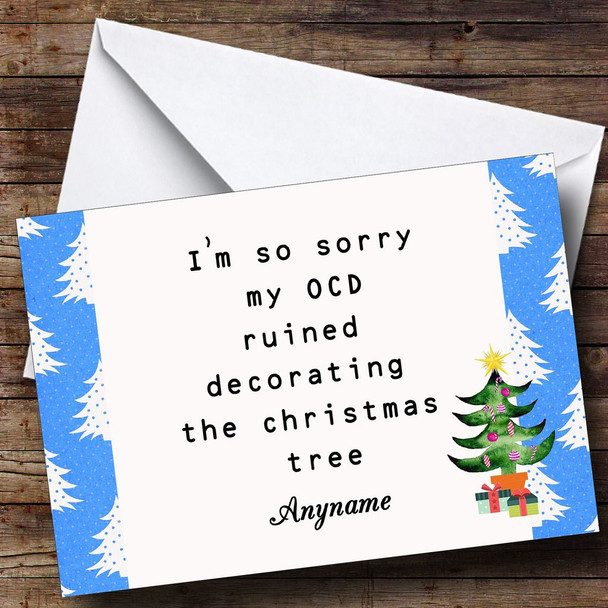 Ocd Funny Customised Christmas Card