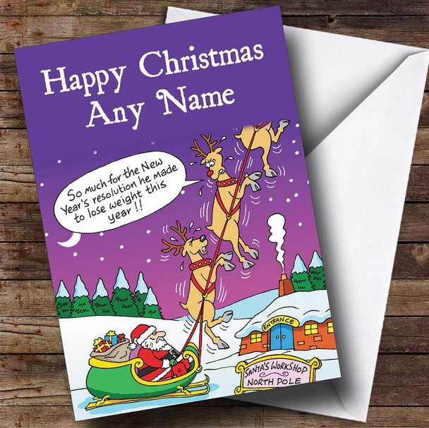 Funny Joke Reindeer Christmas Card Customised