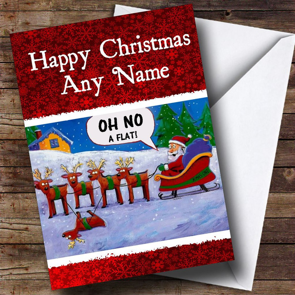 Funny Santa Joke Christmas Card Customised