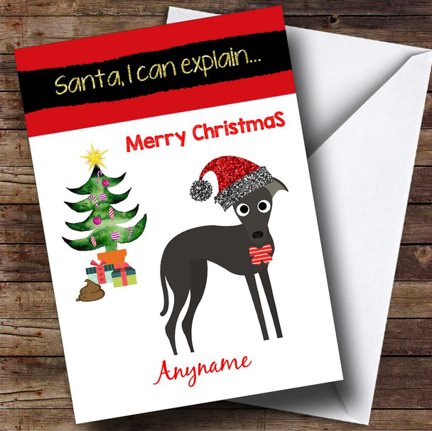 Funny Dog Poo Customised Christmas Card