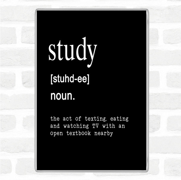 Black White Word Definition Study Quote Magnet