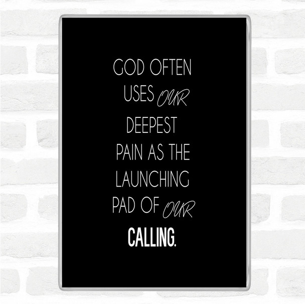 Black White God Often Uses Quote Magnet