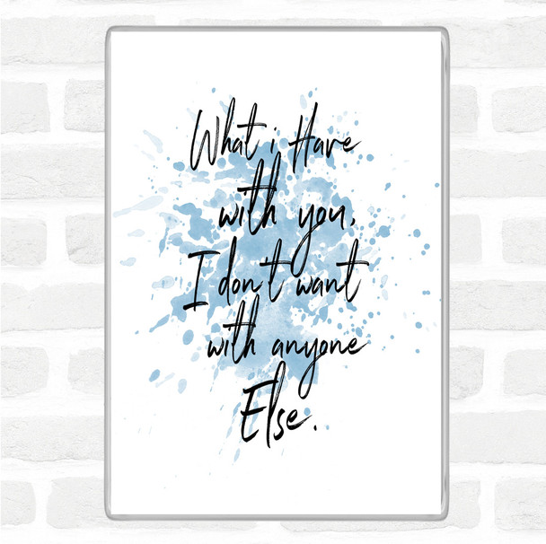 Blue White Have With You Inspirational Quote Magnet