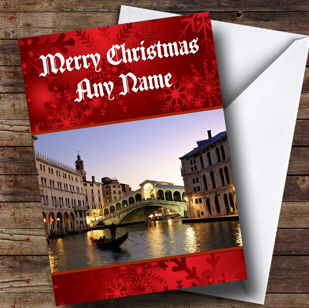 Venice Italy Customised Christmas Card
