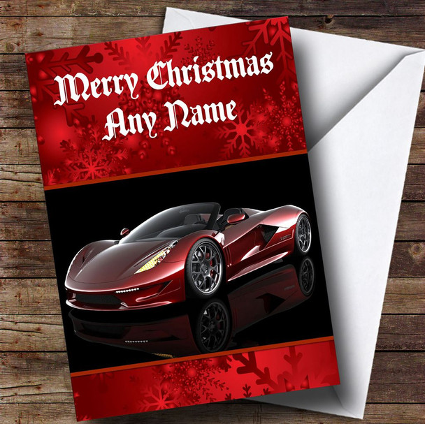 Transtar Dagger Sports Car Customised Christmas Card