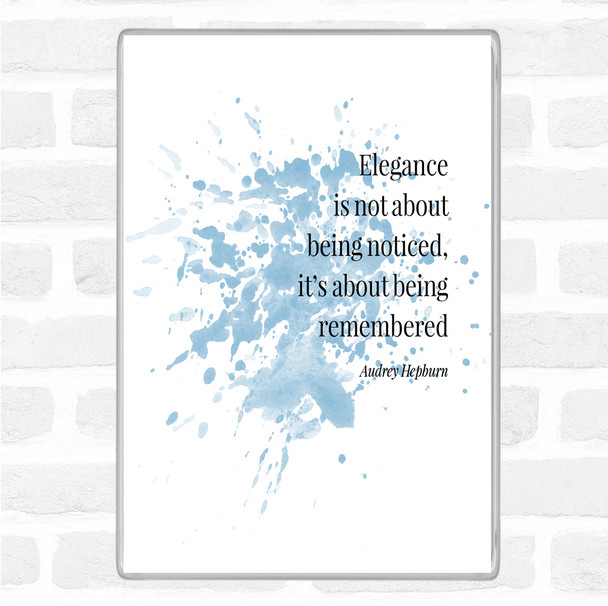 Blue White Audrey Hepburn Elegance Be Remembered Quote Magnet