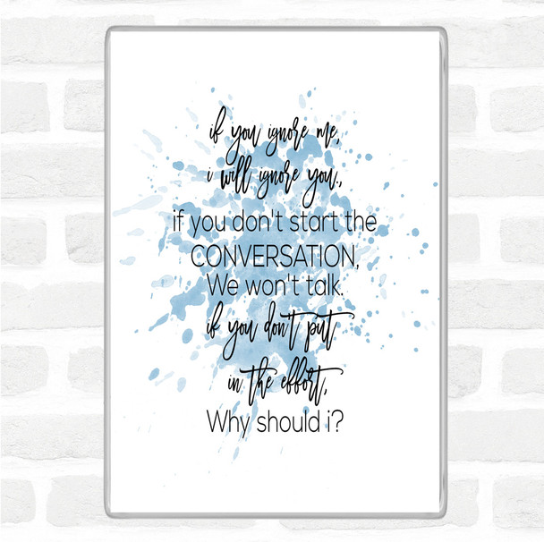 Blue White If You Wake Up Inspirational Quote Magnet