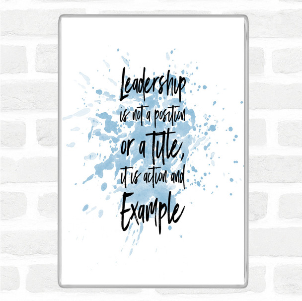 Blue White Leadership Inspirational Quote Magnet