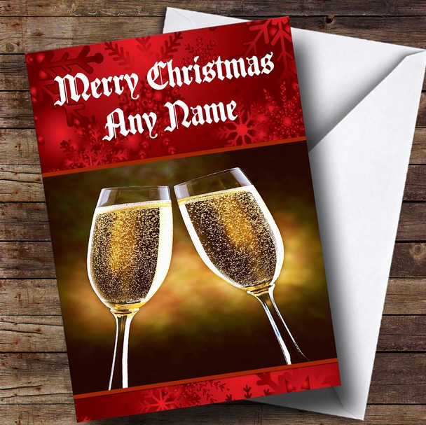 Champagne Customised Christmas Card