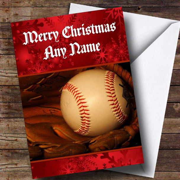 Baseball Customised Christmas Card