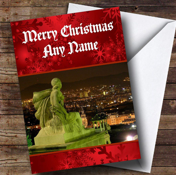 Barcelona Spain Customised Christmas Card