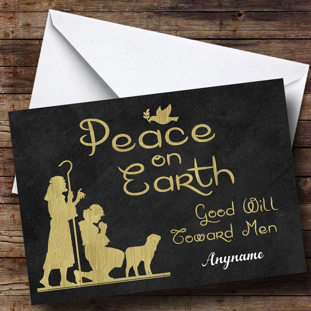 Peace On Earth Goodwill Customised Christmas Card