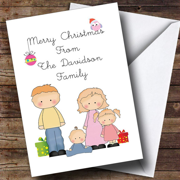 From Our Family Boy & Girl Customised Christmas Card