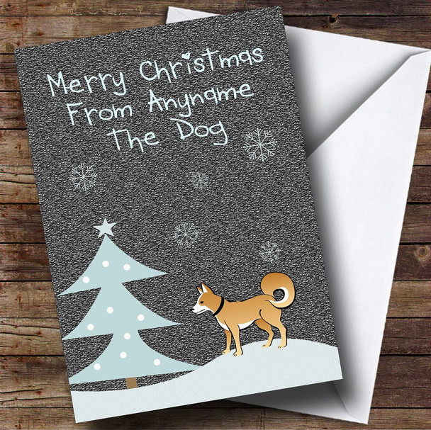 From Or To The Dog Customised Christmas Card