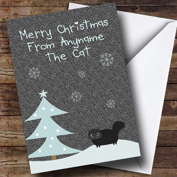 From Or To The Black Cat Customised Christmas Card