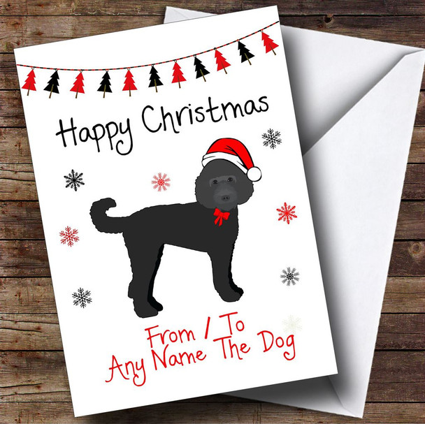 Labradoodle From Or To The Dog Pet Customised Christmas Card