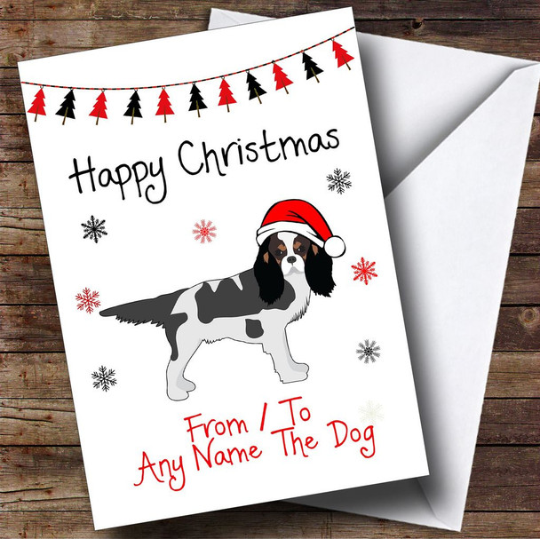 King Charles Spaniel From Or To The Dog Pet Customised Christmas Card