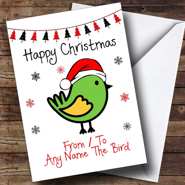 From Or To The Bird Pet Customised Christmas Card