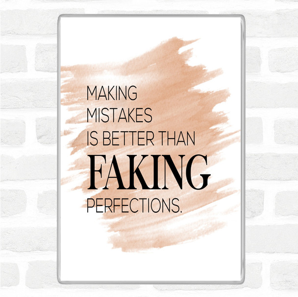 Watercolour Making Mistakes Quote Magnet