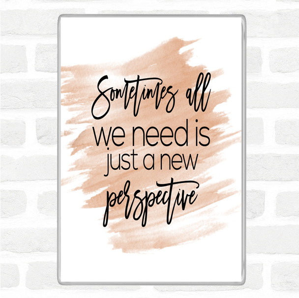 Watercolour New Perspective Quote Magnet