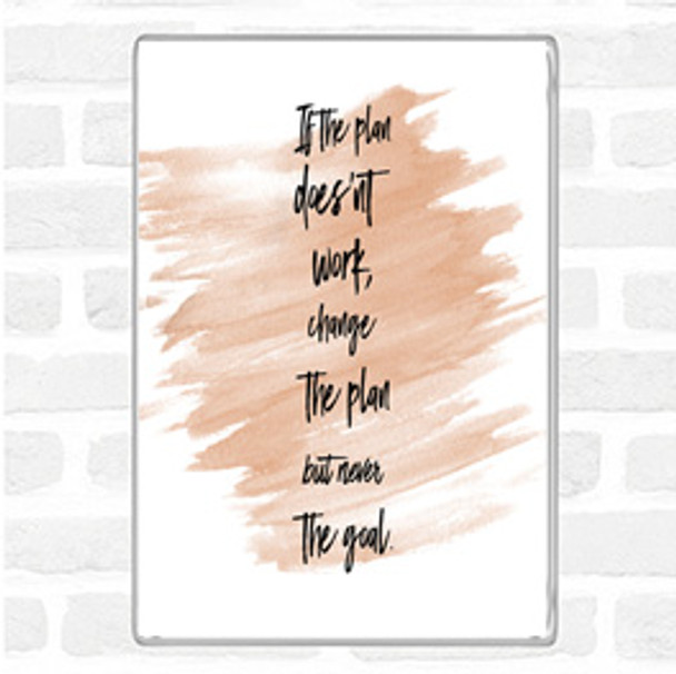Watercolour Plan Doesn't Work Quote Magnet