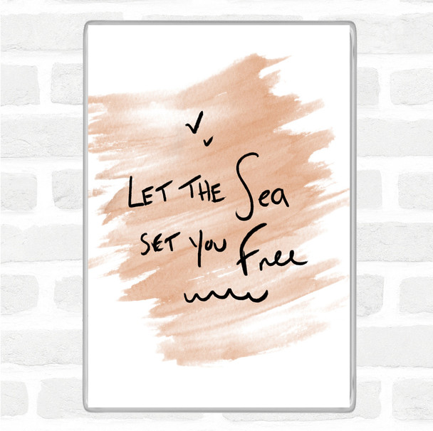 Watercolour Sea Set Free Quote Magnet