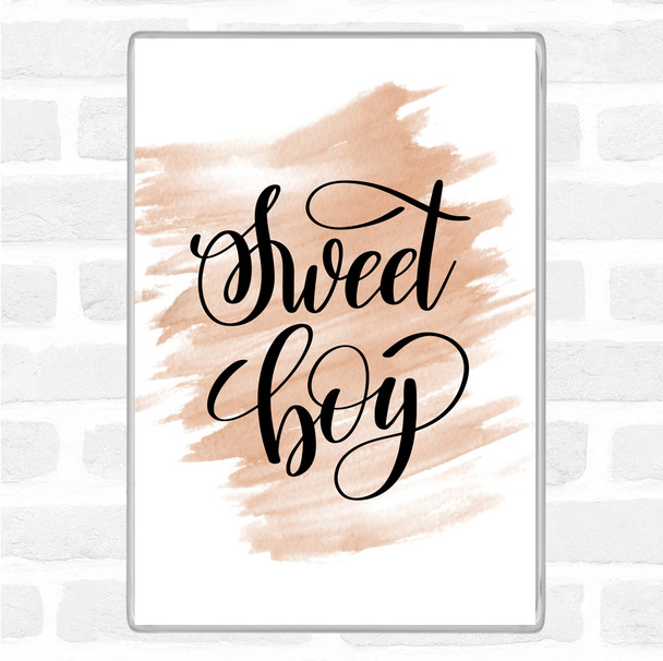 Watercolour Sweet Boy Quote Magnet