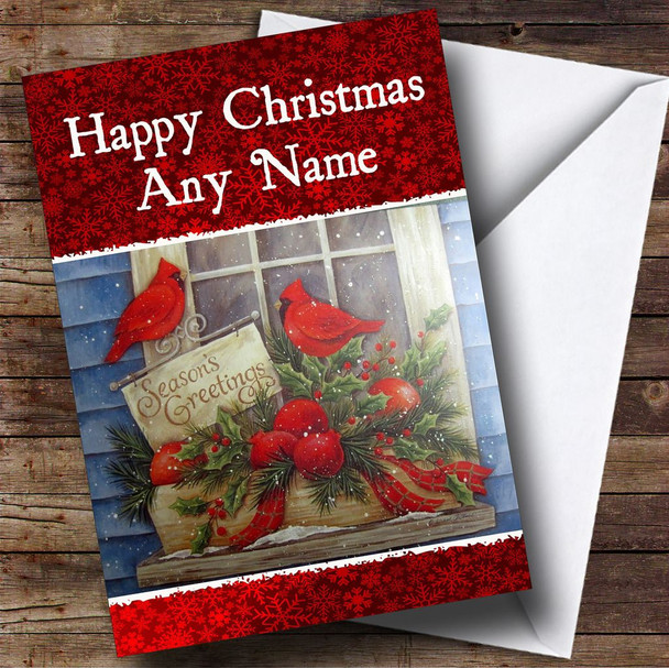 Xmas Window Christmas Card Customised