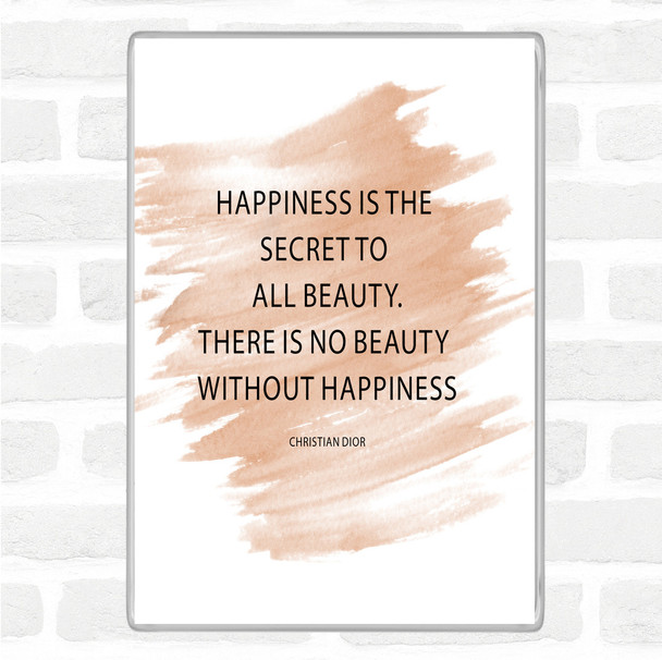 Watercolour Christian Dior Secret To Beauty Quote Magnet