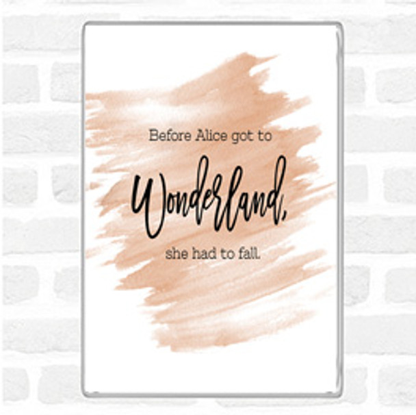 Watercolour Alice Fail Quote Magnet Watercolour Alice Fail Quote Magnet