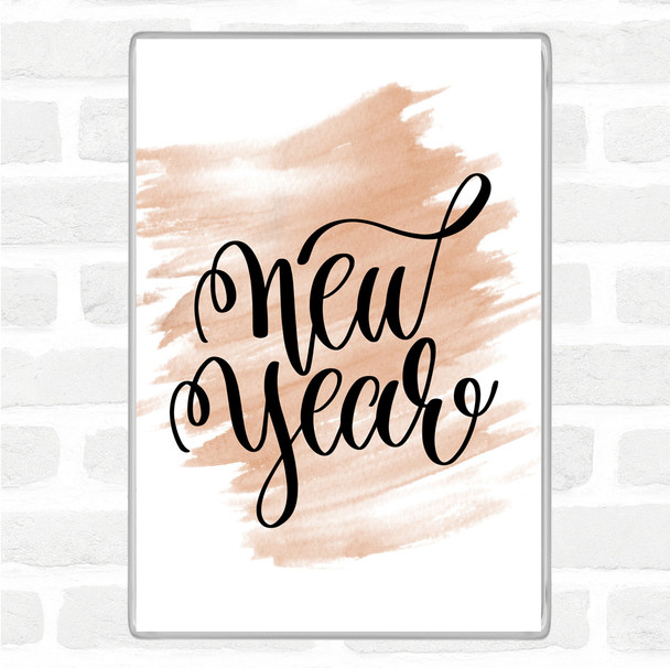 Watercolour Christmas New Year Quote Magnet