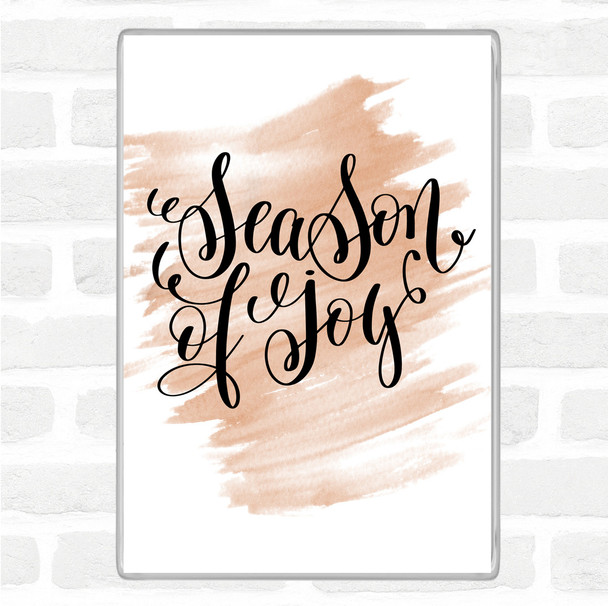 Watercolour Christmas Season Of Joy Quote Magnet